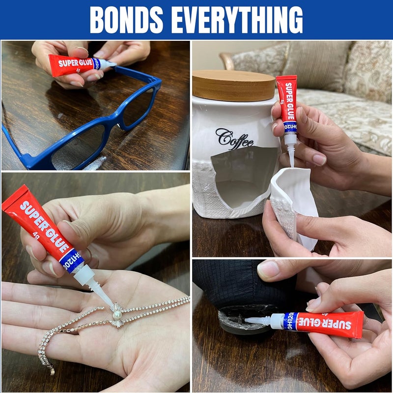GH1200 -4 Gram x 5 PCs Super Glue for All Purpose - Super Fast, Thick & Strong Adhesive Superglue - Cyanoacrylate Glue for Hard Plastics, DIY Craft, Ceramics, Frame, Leather, Metal Etc - Image 5